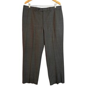 Armando Pant Mens 38x30 Grey Wool Blend Dress Pants Flat Front Union Made